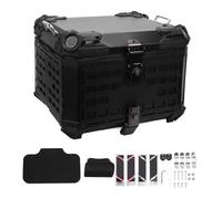 Keenso Top Case, 55L Aluminum Top Box Anti Theft Lock System, with Universal Bracket and Back Cushion, for Luggage Storage