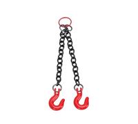 Keenso Tow Chains with Hooks, Metal Simulation Tow Chain with Hooks, Decorative Parts for RC Crawler Cars, Easy Install Durable Upgrade (Double Hook)