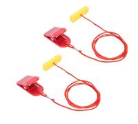 Keenso Treadmill Emergency Stop Switch, 2PCS 53x16mm Rectangular Universal Dual Insert Design with Clamp for Most Treadmills