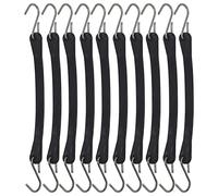 Keenso Truck Tie Down Cord, 10 Pcs Truck Tie Down Cord 10in Heavy Duty Motorcycle Trailer Tow Rope Bungee Tarp Straps with Hook