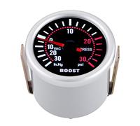 Keenso Turbo Pressure Gauge, 2in 12V Turbo Boost Gauge -30-30PSI Pointer Auto Car Pressure Meter High Accuracy