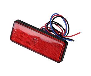 Keenso Turn Signal Light, 24LED 12V Tail Brake Stop Lamp Light Rectangle for Scooters ATVs Moped Tricycles (Red)