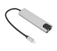 Keenso Type -C 6 in 1 HUB USB3.0 Expansion Port Ethernet Port Adapter for the Use of Home Office
