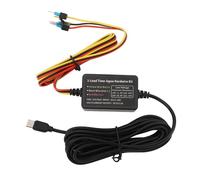 Keenso Type C Dash Cam Hard Wire Kit, ABS 12V to 30V to 5V 2.5A Dash Camera Power Cord, 24 Hour Parking Surveillance, 3.2m Cable, for Cars GPS Detectors