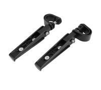 Keenso U Clamp Footpegs, 360 Degree Adjustable Folding Foot Pegs for 1in to 1.25in Engine Guards, with Stainless Steel Hardware and Rubber Anti Slip Control