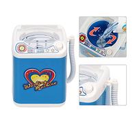 Keenso Unique Mini Electric Washing Machine for -up Brush Cleaning, Portable Cosmetic Tool Cleaning Machine for, Plastic Material (Blue)