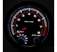 Keenso Universal Automobile Engine Speed Gauge Meter, 0-8000 RPM, for 12V Gasoline Vehicles, Works with 4, 6 and 8 Cylinder Engines, Suitable for Racing Cars