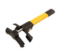 Keenso Universal Car Steering Wheel Lock, with Anti-Theft Security T-Lock, Carbon Steel Construction, Yellow Coating, for Most Vehicles