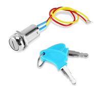 Keenso Universal Key Ignition Switch, 2 Wire Ignition Switch Locking Keys Waterproof Moped Racing Ignition Switch ATV Scooter Motorbike Motorcycle Ignition Starter Switch