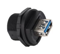 Keenso USB 3.0 Dual Female Socket, Water Resistant, Threaded