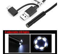 Keenso USB Endoscope with Camera for Pipe Inspection, Flexible Tube, 15 M Length, 2MP Resolution, Ideal for Maintaining the Car and the Sanitary