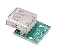 Keenso USB Female Breakout Board,10Pcs USB Type A Female Socket Breakout Board 2.54mm Pitch Adapter Connector DIP