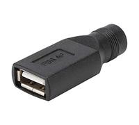 Keenso USB Female to DC5.5-2.1 Female Adapter Connector Easy-to-Use Power Interface Conversion for Computer Users Made of Durable ABS Material for Convenient Use