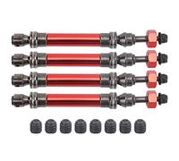 Keenso VGEBY RC Drive Shaft 4Pcs CVD Front Rear Drive Shaft Metal Transmission Axle for Slash 4X4 1/10 RC Car(red) Model car accessoriesModel car accessories