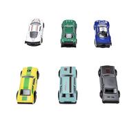 Keenso Vintage Diecast Racing Car Model Set, 6 Pcs Alloy Retro Vehicles | Miniature Formula and Roadster Collection Intricate Detailing for Shelf Desk Office Compact Display Accent
