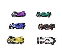 Keenso Vintage Diecast Racing Car Model Set, 6 Pcs Alloy Retro Vehicles | Miniature Formula and Roadster Collection Intricate Detailing for Shelf Desk Office Compact Display Accent