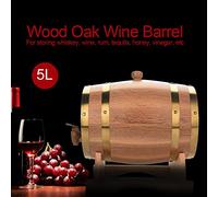 Keenso Vintage Wooden Oak 5L Wine Drum for Beer Oak Wood Wine Dispenser Stand for Party Home Decor