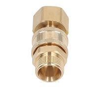 Keenso Washing Machine Quick Adjustments High Pressure 5000PSI Brass Stainless Steel Connections, Firm Connection to The Washing Machine Hose Hose Ball Valve Telescopic Rod, 1 Male 1 Female Adapter