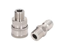 Keenso Washing Machine Quick Adjustments High Pressure 5000PSI Brass Stainless Steel Connections, Firm Connection to The Washing Machine Hose Hose Ball Valve Telescopic Rod, 1 Male 1 Female Adapter