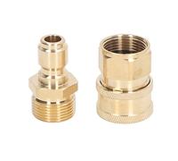Keenso Washing Machine Quick Adjustments High Pressure 5000PSI Brass Stainless Steel Connections, Firm Connection to The Washing Machine Hose Hose Ball Valve Telescopic Rod, 1 Male 1 Female Adapter
