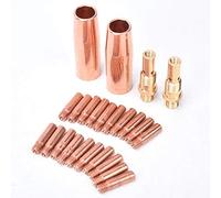 Keenso Welding Gun Accessory Kit High Durable Nozzles Gas Diffusers Contact Tips for Tweco Mini 100L Mig Welding Gun 2 Pcs 21-50 Nozzles 2 Pcs 35-50 Diffusers 20 11-35 Tips