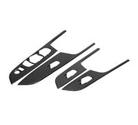 Keenso Window Control Panel ABS Carbon Fiber Style Window Lift Switch Panel Cover Glossy Trim Paste Installation for Frontier NP300 2015 2019 Interior Use
