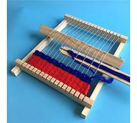 Keenso Wooden Loom Toy for, Knitting Kit, DIY Loom, Intellectual Toy, Weaving, Educational for Hand-Eye Coordination