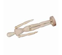 Keenso Wooden Model with Smooth and Movable Manikin Drawing Model with Movable Stand, Ideal for Sketching or Desktop Sculptures. Worn Hardwood Human Figure Study Ornament