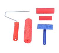 Keenso Wooden Tool Set Durable Rubber Wood Roller for Wall Room Decoration 5PCs for Walls Floors Furniture Fences Decks