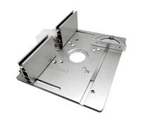 Keenso Woodworking Bank Flip Board CNC Processed Aluminum Alloy -Router Error Operating Plate with 180 ° Rotatable