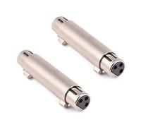 Keenso XLR Femal Femal the - Microphone Adapter Connection for Microphones, Mixers, Guitars 2PCs Zinclegation Silver