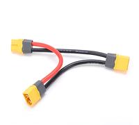 Keenso XT60 Male to Female Y Cable Adapter Durable for Linking 2 Lipo Battery Packs for RC Lipo Models 3.3in Silicone Cable for RC Car, Plane, Boat Enthusiasts