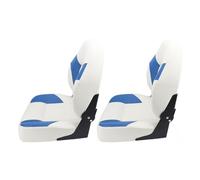 Keenso Yacht Captain Seat, 2pcs Water Resistant Fold Down Boat Seat with High Elastic Memory Foam and Rustproof Aluminum Hinges, for Pontoon Yacht Ship Cruise