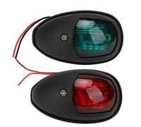 Keenso Yacht Navigation Lamp, Yacht Navigation Light Shipping Signal Lamp 10-30V LED Navigation Lamp Marine Anchor Light Boat Red Green (Black)