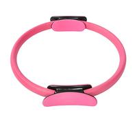Keenso Yoga Ring Workout Fitness Double Handled Exercise Circle Home Training Equipment, for Home Workout (Pink)