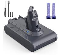 Keenstone Replacement Battery for Dyson V6-6500mAh Battery Compatible with V6 Animal Absolute SV03 SV04 SV05 SV06 SV07 SV09 DC58 DC59 DC61 DC62 DC72 DC74 Vacuum Cleaner with Filters and Screwdriver