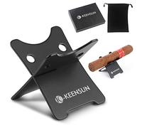 KEENSUN Stainless Steel Foldable Cigar Holder, Black Detachable Cigar Stand, Portable Cigar Travel Stand Rest, Comes with Luxurious Packaging is a Great Gift for Cigar Lovers