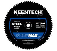 KEENTECH 14 Inch 80T Mild Steel Cermet Saw Blade, Virtually No Sparks, 1 Inch Arbor Fits Evolution Chop Saws