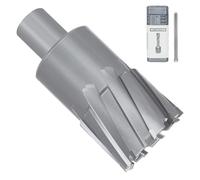 KEENTECH Carbide-Tipped Annular Cutter, 1-5/8" Diameter x 2" Depth, 3/4" Weldon Shank (2 Flat), High Speed Cutting TCT Mag Drill Bit with Pilot Pin for Harder Material, Stainless Steel, Cast Iron