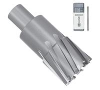 KEENTECH Carbide-Tipped Annular Cutter, 1-7/16" Diameter x 2" Depth, 3/4" Weldon Shank (2 Flat), High Speed Cutting TCT Mag Drill Bit with Pilot Pin for Harder Material, Stainless Steel, Cast Iron