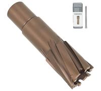 KEENTECH Carbide-Tipped Annular Cutter, 1" Diameter x 2" Depth 3/4" Weldon Shank, TCT Mag Drill Bit with Advanced PVD Nano-Coating for Faster, Smoother, Longer-Service Life Cutting Harder Metal