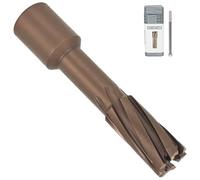 KEENTECH Carbide-Tipped Annular Cutter, 5/8" Diameter x 2" Depth 3/4" Weldon Shank, TCT Mag Drill Bit with Advanced PVD Nano-Coating for Faster, Smoother, Longer-Service Life Cutting Harder Metal