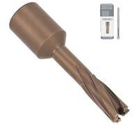 KEENTECH Carbide-Tipped Annular Cutter, 7/16" Diameter x 1-3/8" Depth 3/4" Weldon Shank, TCT Mag Drill Bit with Advanced PVD Nano-Coating for Faster, Smoother, Longer-Service Life Cutting Harder Metal