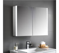 Keenware KBM-103 LED Bathroom Mirror Cabinet with Shaver Socket; 600x700mm