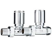 Keenware KRA-002 Round Towel Rail & Radiator Straight Valves
