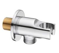 Keenware KSA-006 Shower Wall Outlet Elbow & Handset Holder, Chrome