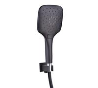 Keenware Luna KRK-189 Square Shower Wall Outlet Kit: Black