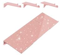 KEENWEGO Computer Keyboard Stand for Desktop - 6-Level Height Adjustable Acrylic Keyboard Riser Non-Slip Ergonomic Key Board Tray Holder for Home School Office Desk Accessories, Sparkling Rose Gold