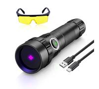 KEENZO 501BPRO UV 365nm Light Torch, 365nm UV Black Light LED Ultraviolet Flashlight with Filter Lens,Blacklight Detector for Pet Urine,Stain,Bed Bugs and More