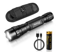 KEENZO LED Tactical Torch, Super Bright Handheld Torches, Small Police Flashlight with Holster for Duty Belt,IP65 Waterproof Zoom Focus Spotlight for Outdoor Hiking Camping Searchlight